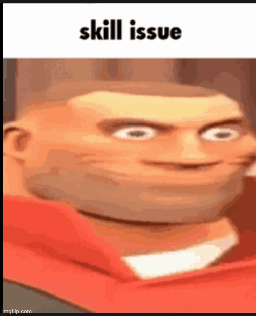 Skill issue | image tagged in skill issue | made w/ Imgflip meme maker