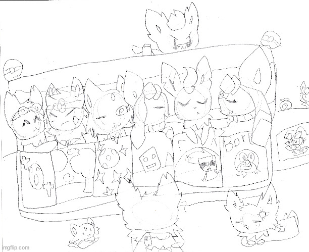 i made it :D (i even added frost  and alex as plushies) | made w/ Imgflip meme maker
