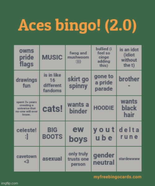 High Quality Aces bingo! Blank Meme Template