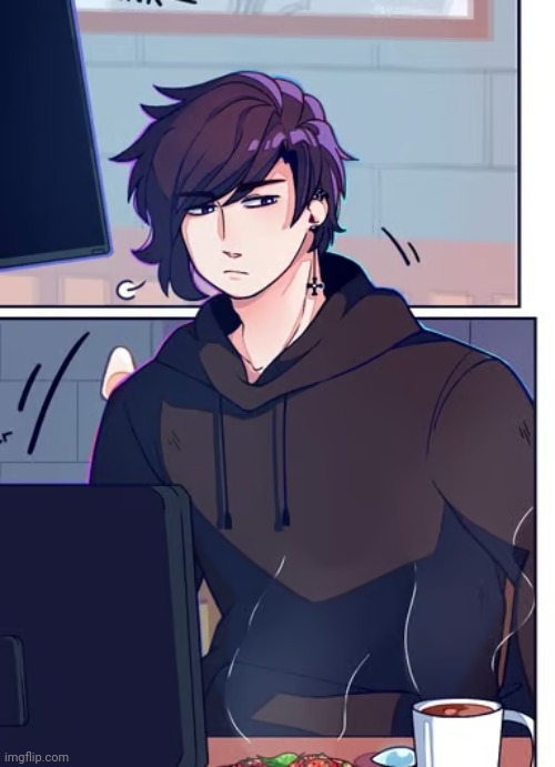 THE SILLIEST!!! THE GOIBER!!! THE EMNO BOYO!! (Sebastian Stardew Valley) (forhor artist) | image tagged in i apologize for my silliness | made w/ Imgflip meme maker