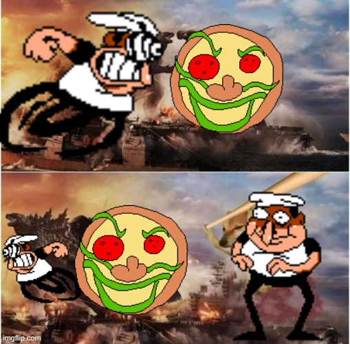 ruh roh raggy | image tagged in pizza tower,pizza,peppino,fake peppino,pizzaface,pizza face | made w/ Imgflip meme maker