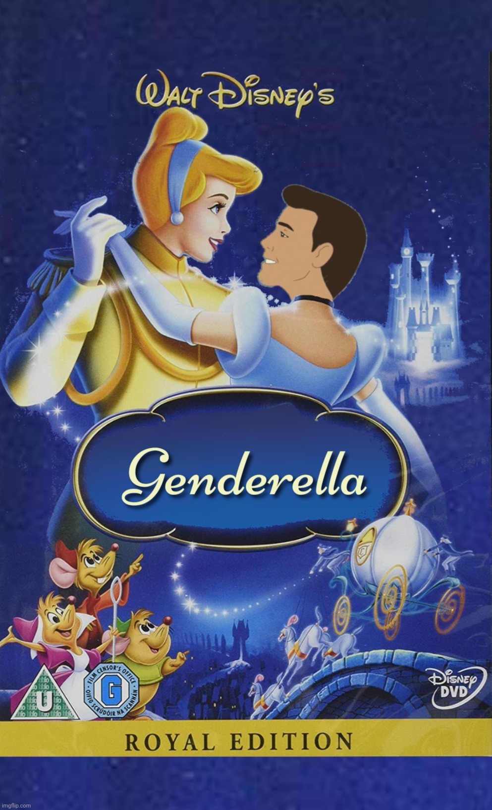 Bad Photoshop Sunday presents:  For those that prefer their fairy godmother with a mustache | image tagged in bad photoshop sunday,cinderella,cinderella fairy godmother,genderella,disney | made w/ Imgflip meme maker