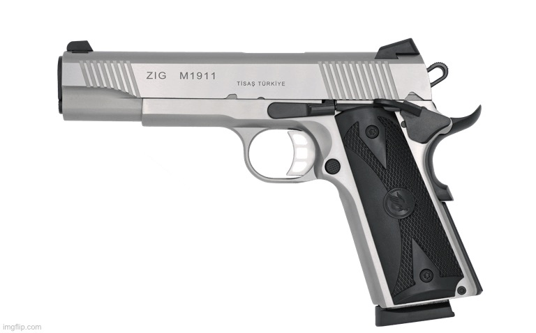 1911 gun Colt 45 with transparency | image tagged in 1911 gun colt 45 with transparency | made w/ Imgflip meme maker