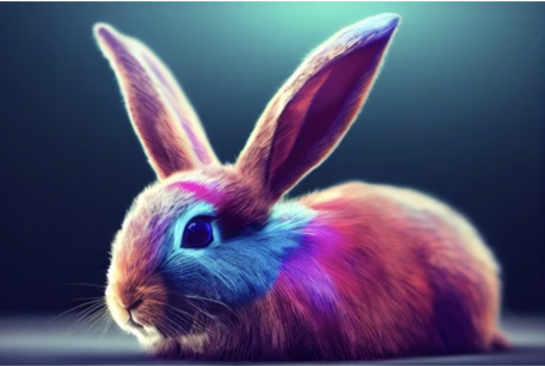 High Quality rainbow rabbit Blank Meme Template
