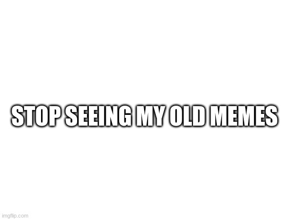 STOP SEEING MY OLD MEMES | image tagged in memes | made w/ Imgflip meme maker