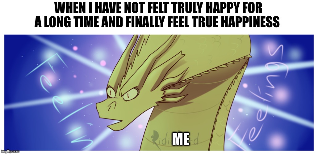 Happiness for the first time in forever | WHEN I HAVE NOT FELT TRULY HAPPY FOR A LONG TIME AND FINALLY FEEL TRUE HAPPINESS; ME | image tagged in memes | made w/ Imgflip meme maker