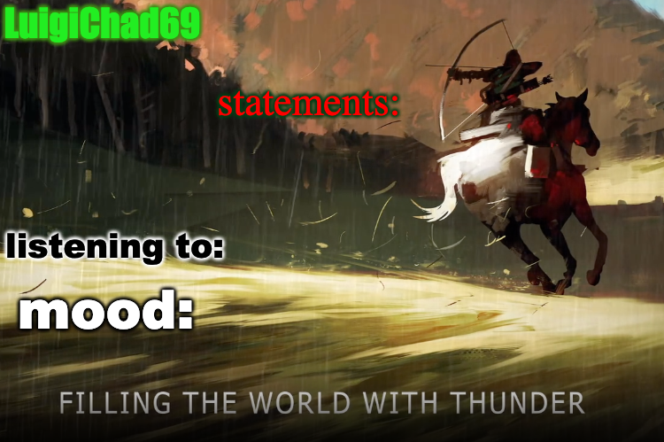 LuigiChad Announcement Blank Meme Template