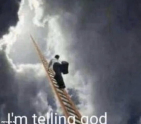image tagged in i m telling god | made w/ Imgflip meme maker