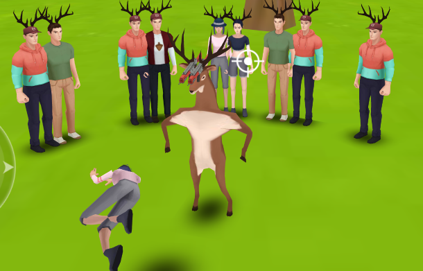 deer in front of a dead body Blank Meme Template