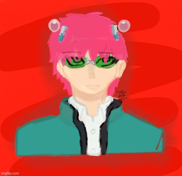 I drew saiki from saiki k :) | made w/ Imgflip meme maker