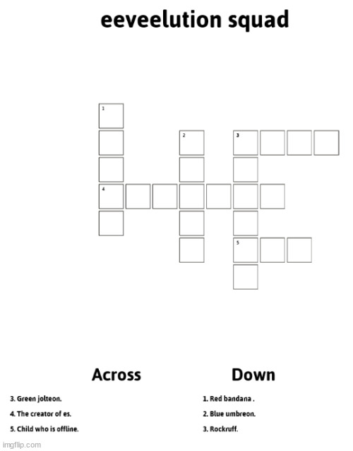 CROSSWORD PUZZLE! | made w/ Imgflip meme maker