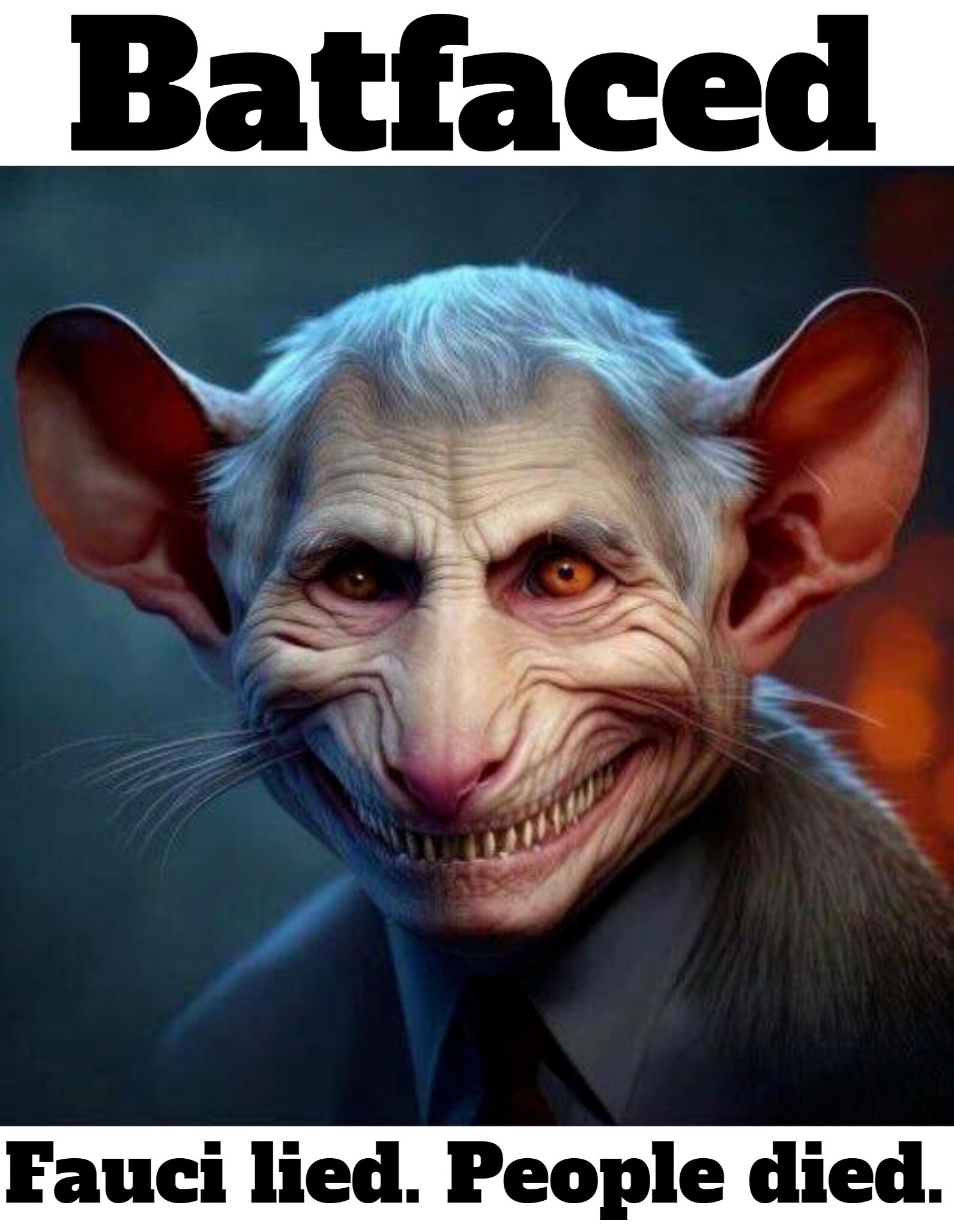 Fauci Lied. People died. | image tagged in liar liar my teacher says,dr fauci,bat flu,batman,covidiots,plandemic | made w/ Imgflip meme maker