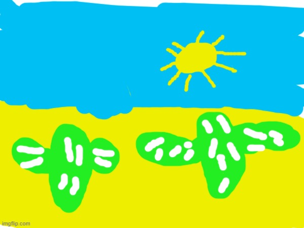 A desert | image tagged in desert,cactus,drawings | made w/ Imgflip meme maker