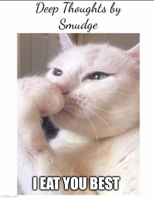 Smudge | I EAT YOU BEST | image tagged in smudge | made w/ Imgflip meme maker