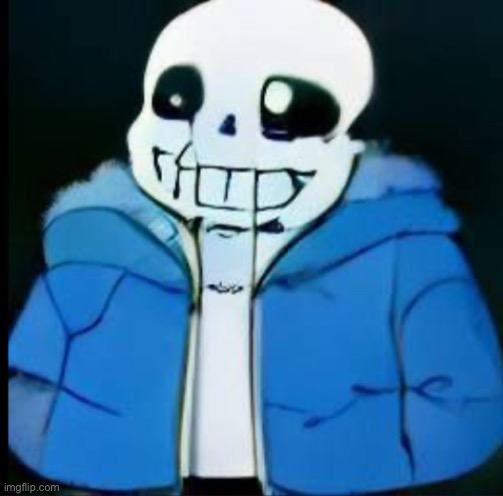 Here’s an AI generated Sans for you guys | image tagged in sans | made w/ Imgflip meme maker
