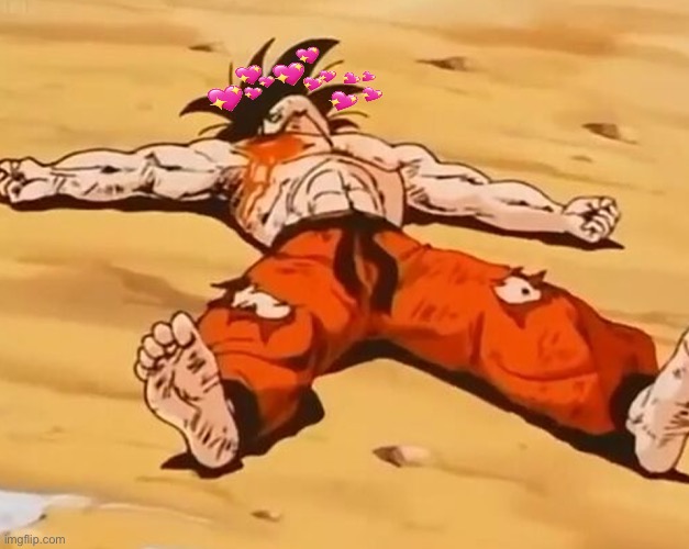 Dead goku (he is ded) | image tagged in dead goku he is ded | made w/ Imgflip meme maker