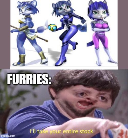 FURRIES: | image tagged in i'll take your entire stock,star fox,furry | made w/ Imgflip meme maker