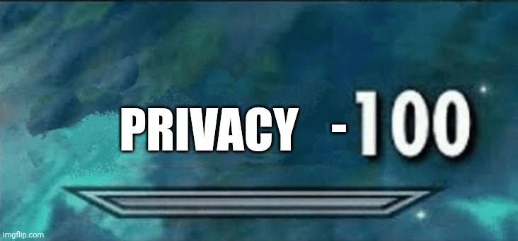 Skyrim skill meme | - PRIVACY | image tagged in skyrim skill meme | made w/ Imgflip meme maker