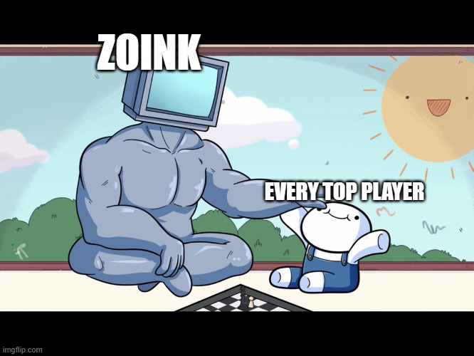 Zoink getting 7000 list points | ZOINK; EVERY TOP PLAYER | image tagged in boss vs amateur,gg,gd,geometry dash,geometry,memes | made w/ Imgflip meme maker