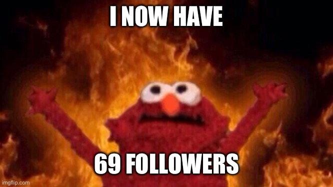 Tysm guys | I NOW HAVE; 69 FOLLOWERS | image tagged in hellmo | made w/ Imgflip meme maker