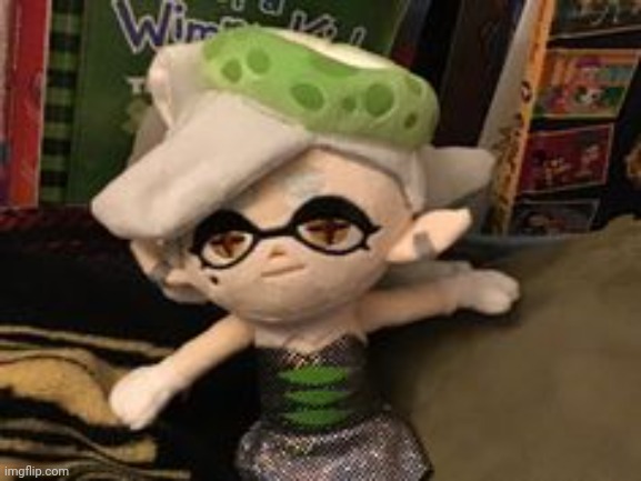 ok but can we talk about how cute the little smirk is | image tagged in marie plush template | made w/ Imgflip meme maker