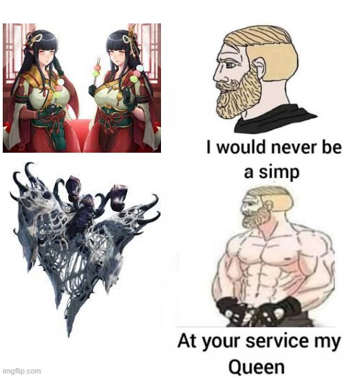 Monster hunter rise thingy | image tagged in i would never be simp,monster hunter | made w/ Imgflip meme maker