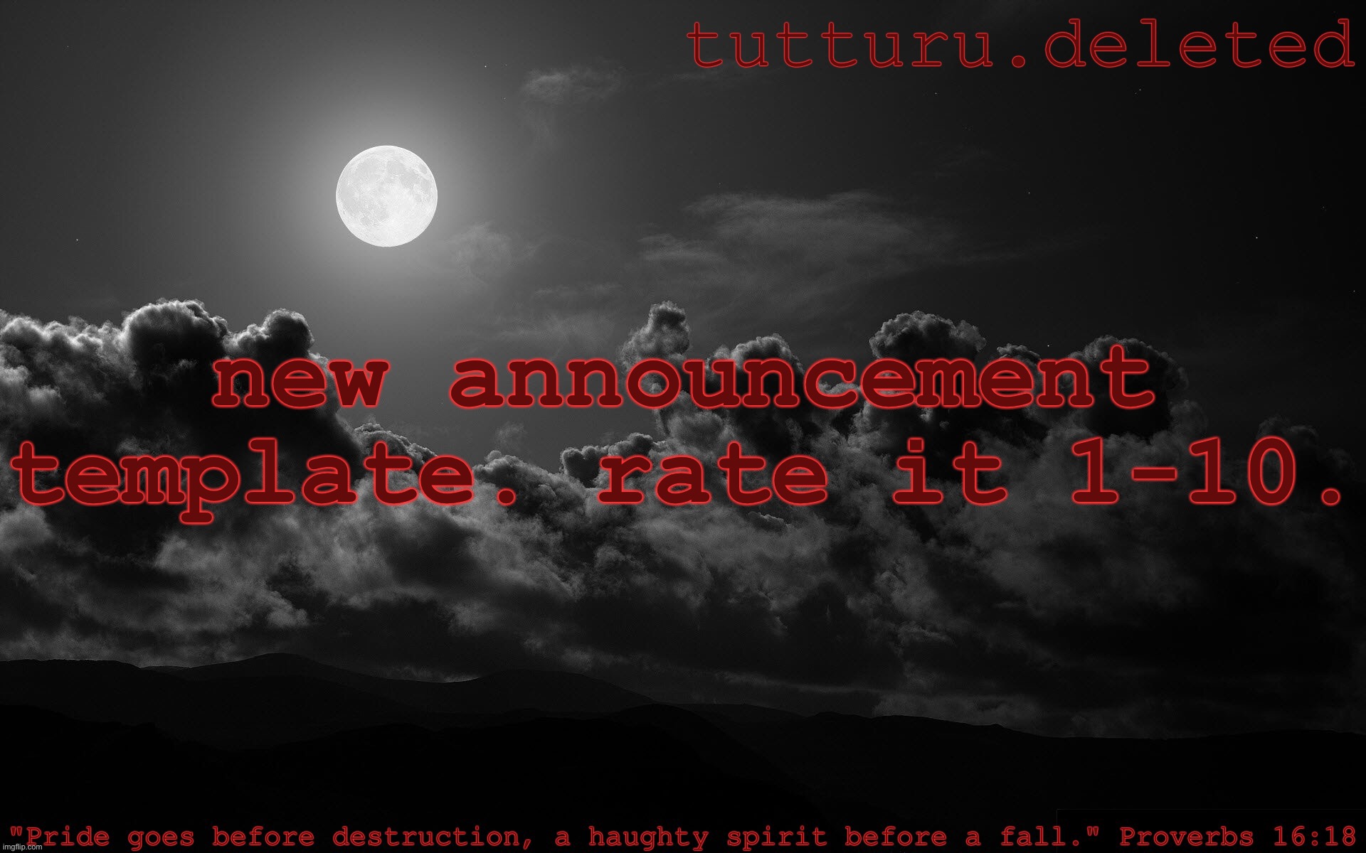 tutturu announcement template | new announcement template. rate it 1-10. | image tagged in tutturu announcement template | made w/ Imgflip meme maker