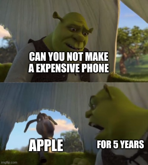 Could you not ___ for 5 MINUTES | CAN YOU NOT MAKE A EXPENSIVE PHONE; APPLE; FOR 5 YEARS | image tagged in iphone | made w/ Imgflip meme maker