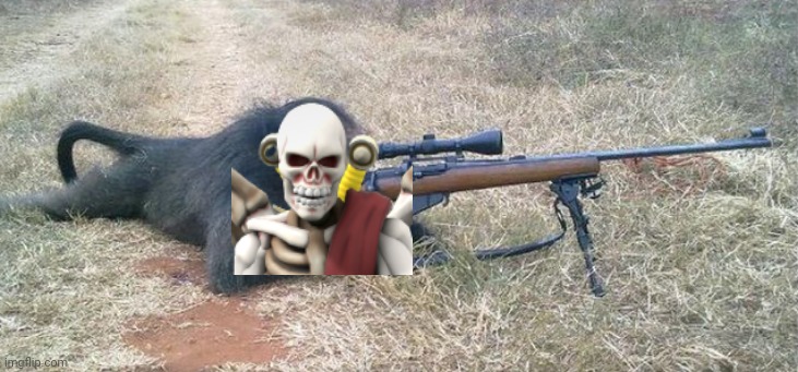 Sniper Monkey | image tagged in sniper monkey | made w/ Imgflip meme maker