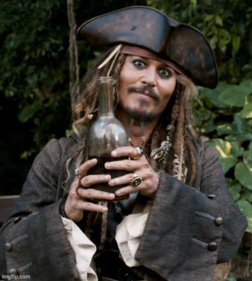 Jack Sparrow With Rum | image tagged in jack sparrow with rum | made w/ Imgflip meme maker