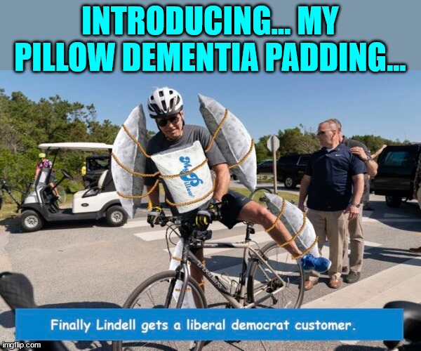 Everyone is thinking about the safety of our Resident... | INTRODUCING... MY PILLOW DEMENTIA PADDING... | image tagged in dementia,pillow,paddling | made w/ Imgflip meme maker