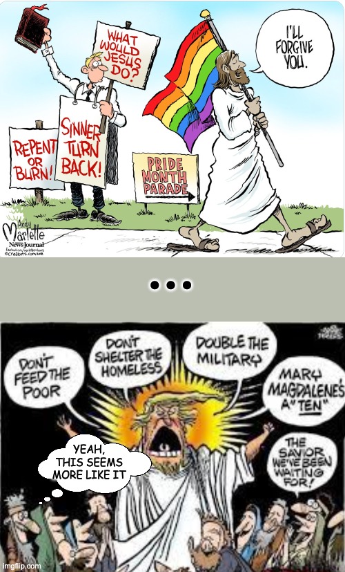 Pride month: time for the real faithful to step forward as allies | ... YEAH, THIS SEEMS MORE LIKE IT | image tagged in jesus gay pride,pride,jesus,compassion,worship | made w/ Imgflip meme maker
