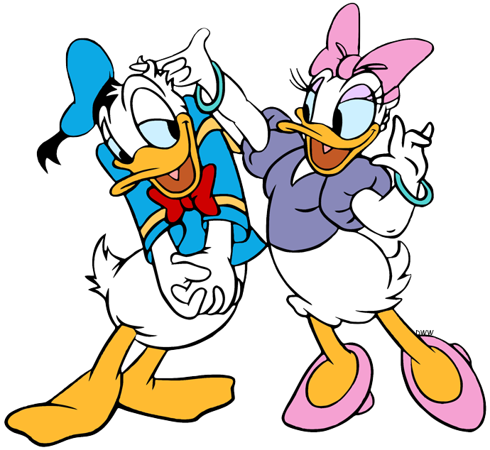 High Quality Donald Duck and Daisy Duck Blank Meme Template