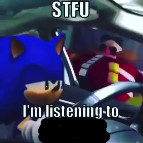 Sonic Stfu Im Listening To Blank Template Imgflip