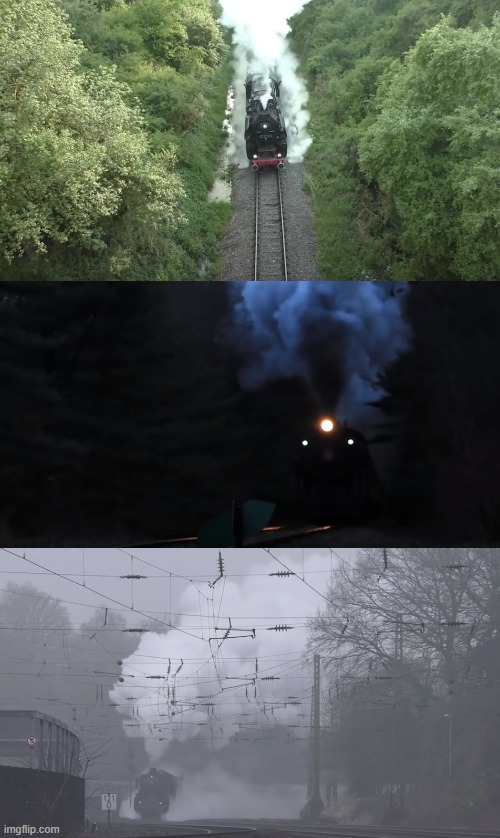 3 trains | image tagged in train,trains | made w/ Imgflip meme maker