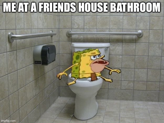 Oggggggdfgdfg | ME AT A FRIENDS HOUSE BATHROOM | image tagged in when you in the bathroom | made w/ Imgflip meme maker
