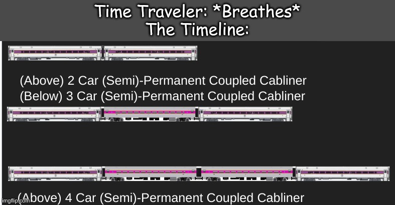 Metroliner No More | Time Traveler: *Breathes*
The Timeline: | image tagged in train memes,trains | made w/ Imgflip meme maker
