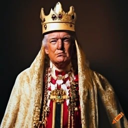 High Quality Royal King Donald Trump, America's First King Blank Meme Template