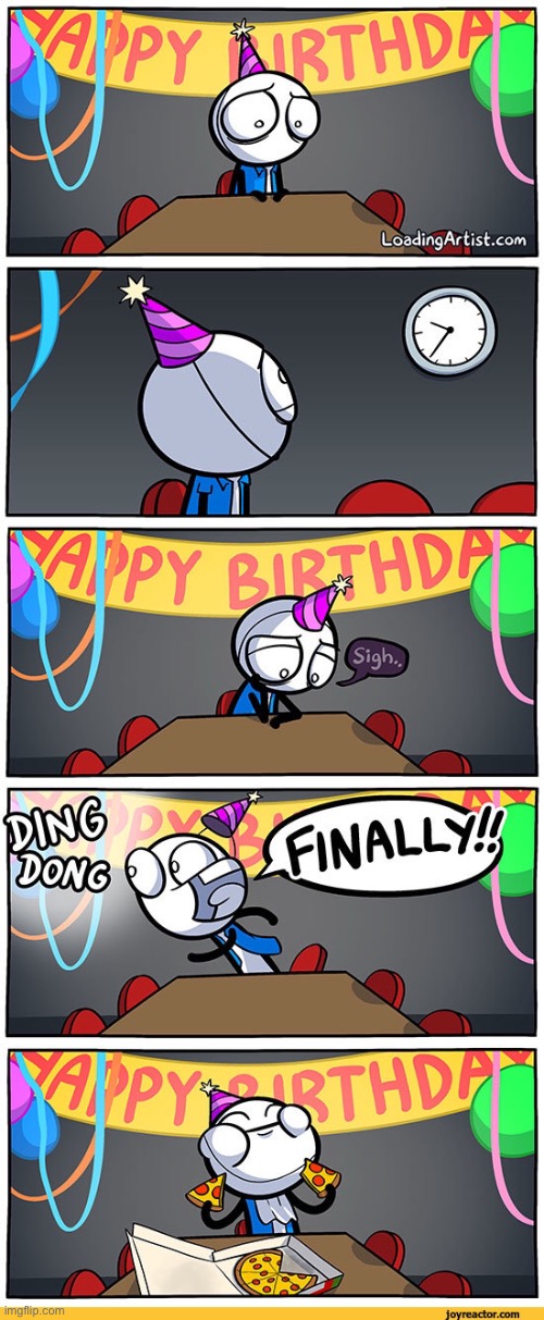 #1,685 | image tagged in comics/cartoons,comics,loading,artist,lonely,birthday | made w/ Imgflip meme maker