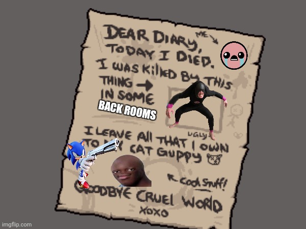 Binding of Isaac | BACK ROOMS | image tagged in binding of issac,funny,gaming | made w/ Imgflip meme maker