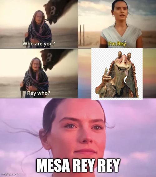 Rey Who? | MESA REY REY | image tagged in rey who | made w/ Imgflip meme maker