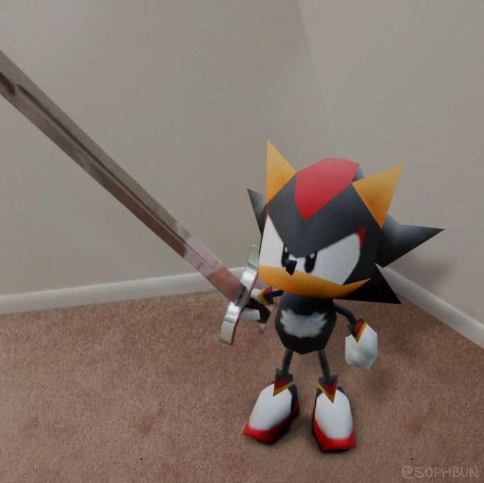 High Quality low poly shadow sword Blank Meme Template