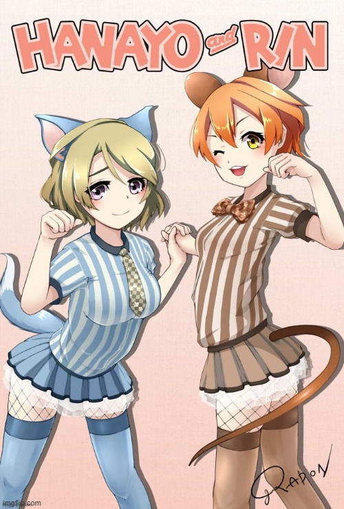 Love Live meets Tom and Jerry | image tagged in love live,tom and jerry | made w/ Imgflip meme maker