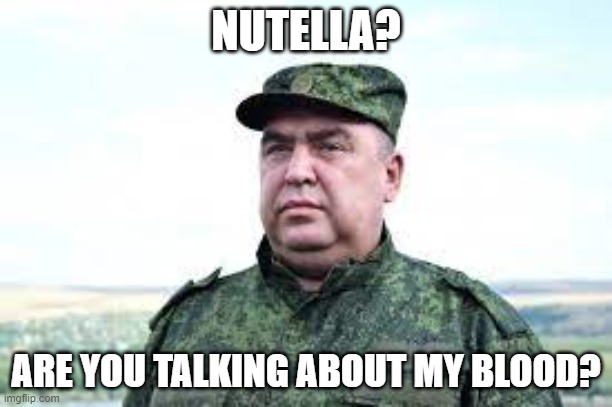 Captain Hippo | NUTELLA? ARE YOU TALKING ABOUT MY BLOOD? | image tagged in captain hippo | made w/ Imgflip meme maker