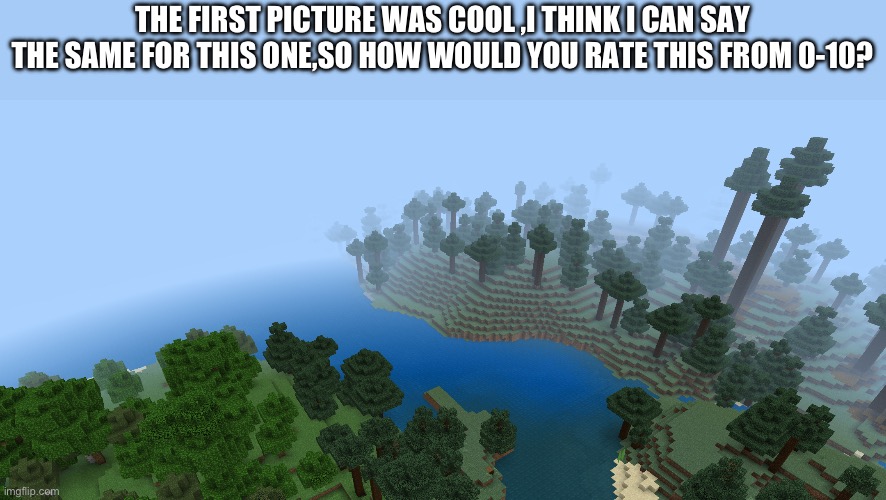 This one looks cool too,right? | THE FIRST PICTURE WAS COOL ,I THINK I CAN SAY THE SAME FOR THIS ONE,SO HOW WOULD YOU RATE THIS FROM 0-10? | image tagged in minecraft,pics | made w/ Imgflip meme maker