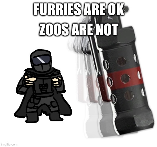 y’all need to calm down | ZOOS ARE NOT; FURRIES ARE OK | image tagged in think fast chucklenuts | made w/ Imgflip meme maker