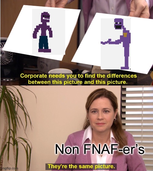 If you know, you know | Non FNAF-er’s | image tagged in memes,they're the same picture | made w/ Imgflip meme maker