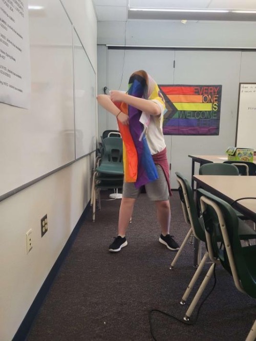 Busting a move while wearing a pride flag | made w/ Imgflip meme maker