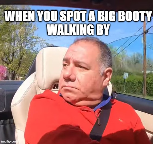 BIG BOOTY WALKING | WHEN YOU SPOT A BIG BOOTY
WALKING BY | image tagged in big booty,booty | made w/ Imgflip meme maker