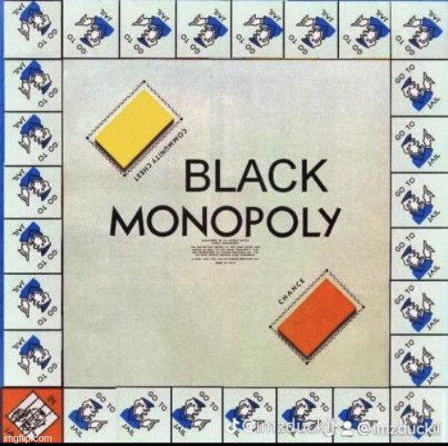 You have to stay in jail for the whole game whether you like it or not | image tagged in monopoly,racist | made w/ Imgflip meme maker